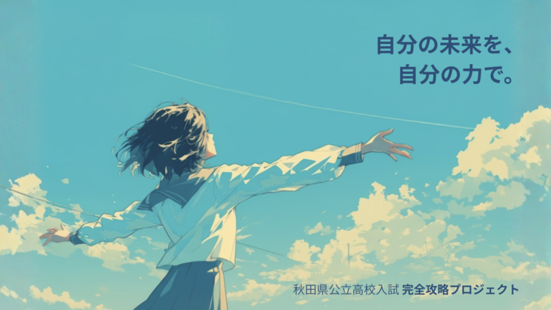 「秋田県公立高校入試｜完全攻略プロジェクト」＜2026年1月より開始＞