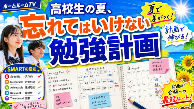 夏のスケジュール【スタディハウス 秋田 塾】＜ホームルームTV＞