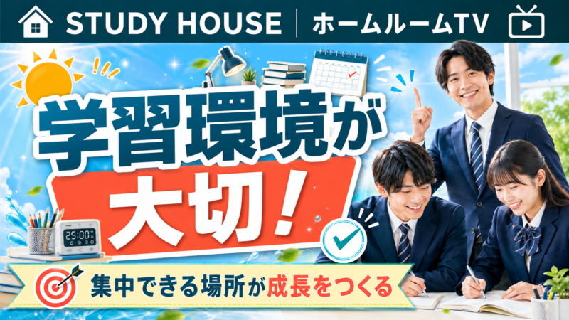 学習環境が大切！【スタディハウス 秋田 塾】＜ホームルームTV＞