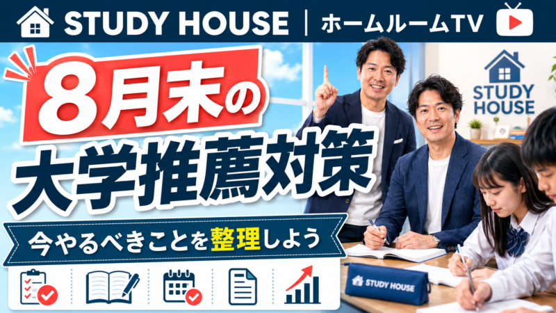 8月末の大学推薦対策【スタディハウス 秋田 塾】＜ホームルームTV＞